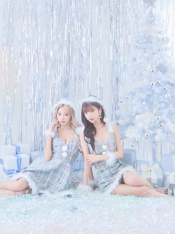 画像7: 【即日発送】【サンタコス4点/5点セット】【XS-Lサイズ】ツイードサンタ[YMT] (7)