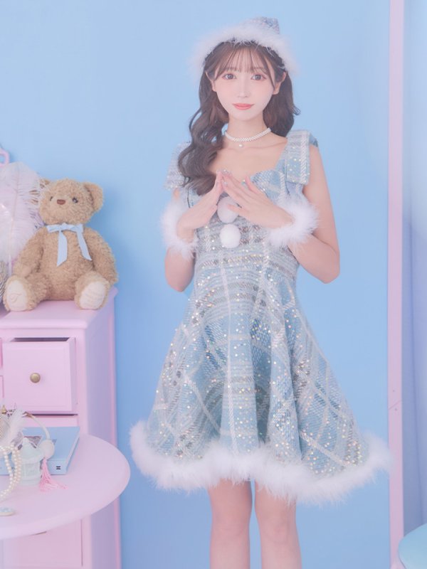 画像28: 【サンタSALE!!】即日発送!【サンタコス 4点セット】【S-Lサイズ/1カラー】フレアツイードサンタ[OF01] (28)