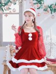 画像13: 【即日発送】【サンタコス 3点セット】【S-Lサイズ/1カラー】チュールシアーフレアサンタコスプレ[YMT] (13)
