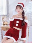 画像8: 【即日発送】【サンタコス 4点セット】【S-Lサイズ/2カラー】オフショルダーセットアップサンタコスプレ[OF01] (8)