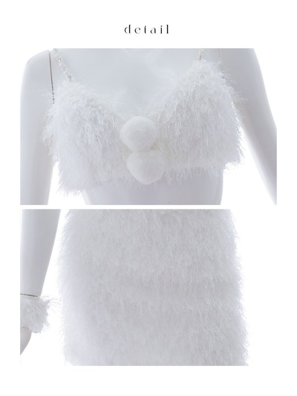 画像39: 【即日発送】【サンタコス 7点セット】【XS-Mサイズ/2カラー】バニーセットアップシャギーコスプレ[YMT] (39)