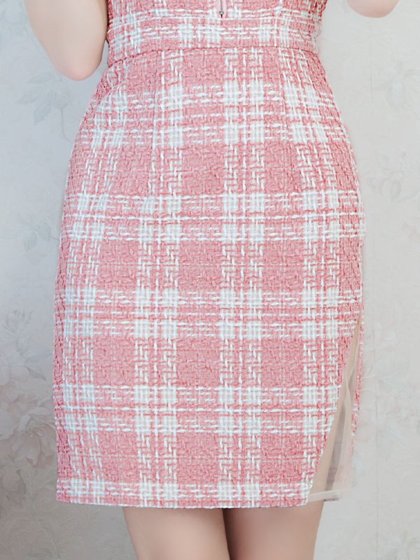 画像6: SALE!ツイードビジュードレス/キャバドレス 【XS-Lサイズ/2カラー】[OF01-X] 【SB】dzk (6)