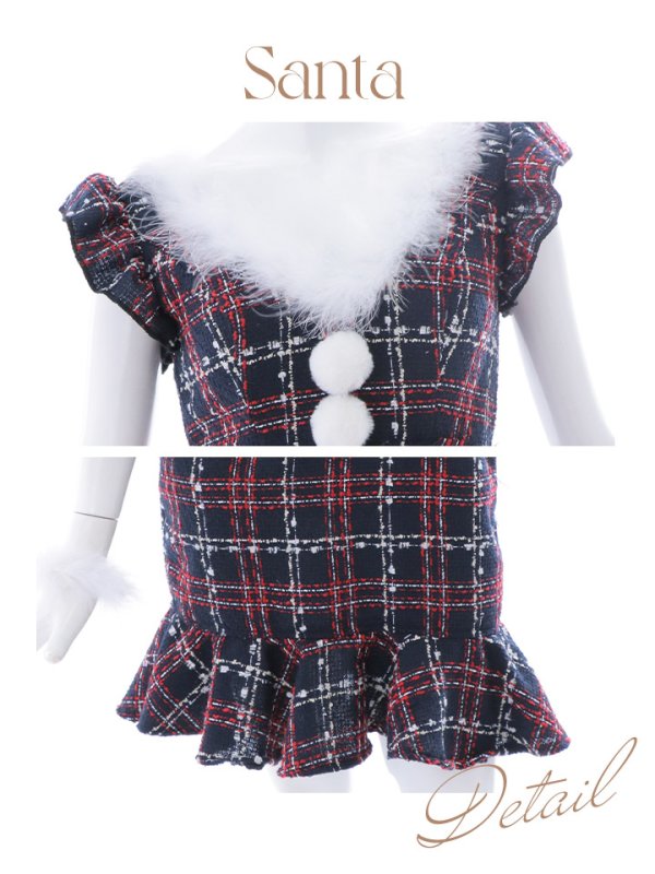画像21: 【サンタセール！】【サンタコス 4点セット】【S-Lサイズ/1カラー】マーメイドツイードサンタ[YMT] (21)