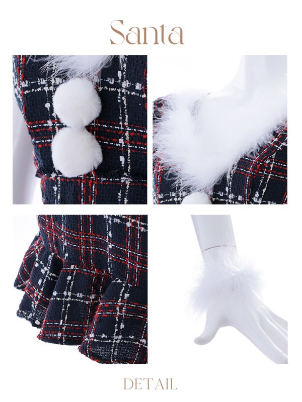 画像22: 【サンタセール！】【サンタコス 4点セット】【S-Lサイズ/1カラー】マーメイドツイードサンタ[YMT] (22)