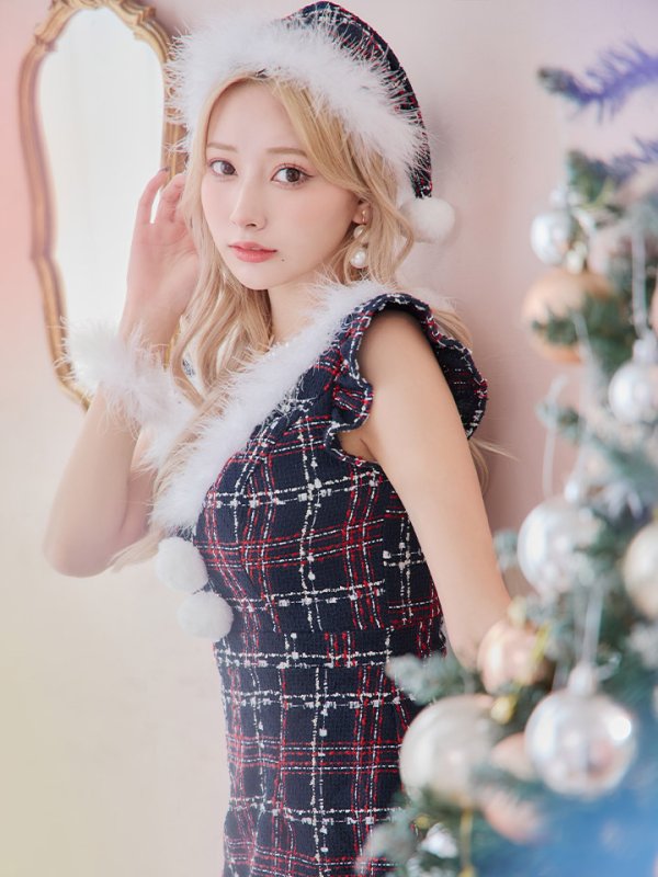 画像6: 【サンタセール！】【サンタコス 4点セット】【S-Lサイズ/1カラー】マーメイドツイードサンタ[YMT] (6)