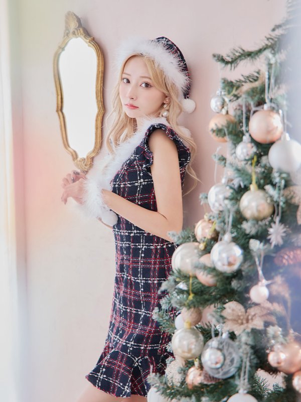 画像11: 【サンタセール！】【サンタコス 4点セット】【S-Lサイズ/1カラー】マーメイドツイードサンタ[YMT] (11)