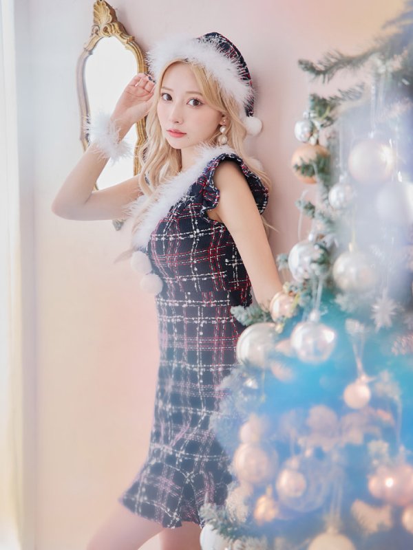 画像14: 【サンタセール！】【サンタコス 4点セット】【S-Lサイズ/1カラー】マーメイドツイードサンタ[YMT] (14)