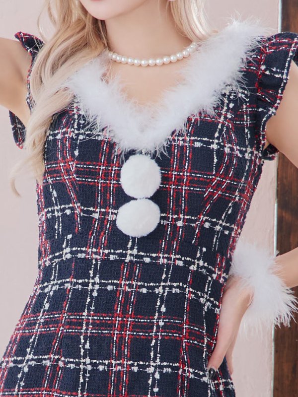 画像18: 【サンタセール！】【サンタコス 4点セット】【S-Lサイズ/1カラー】マーメイドツイードサンタ[YMT] (18)