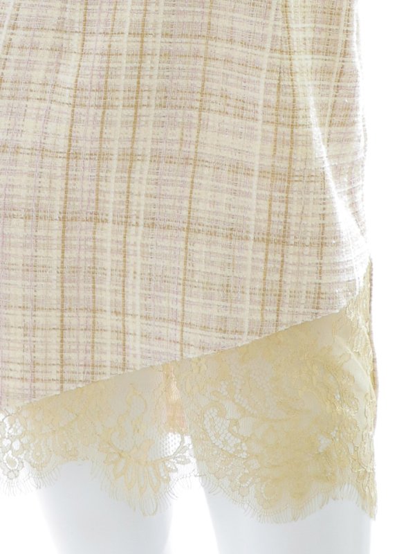 画像16: SALE!リボンワンショルダーツイードチェックミニドレス/タイト/谷間見せ/ミニドレス/キャバドレス【XS-Lサイズ/1カラー】[HC02]【SB】dzj (16)