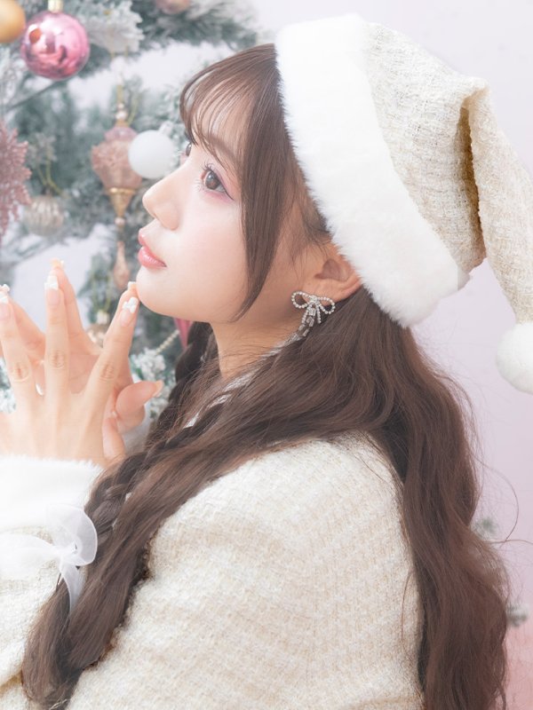 画像43: 【サンタセール！】【サンタコス 5点セット】【XS-Lサイズ/1カラー】ジャケット付きツイードセットアップサンタ[YMT] (43)