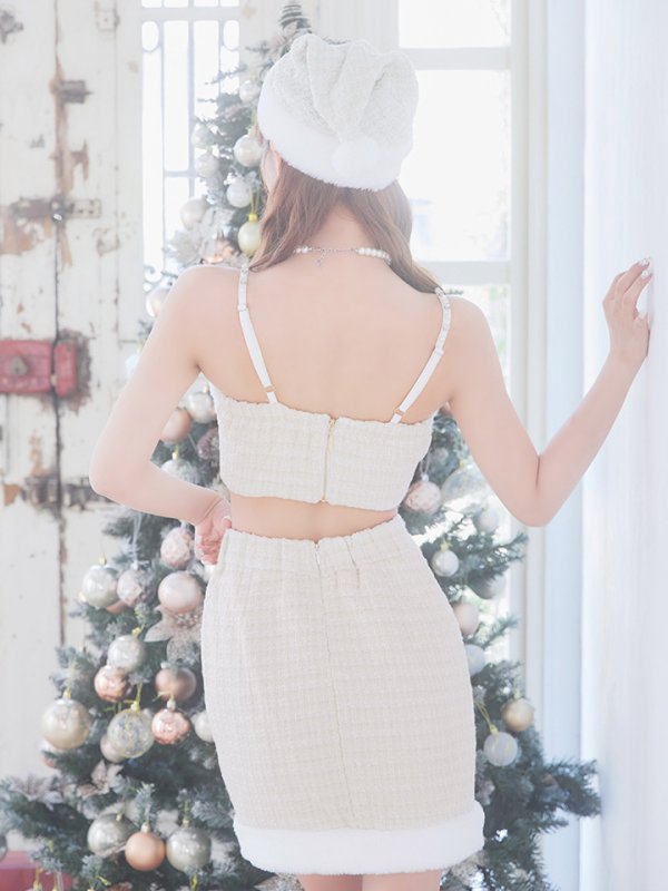 画像17: 【サンタセール！】【サンタコス 5点セット】【XS-Lサイズ/1カラー】ジャケット付きツイードセットアップサンタ[YMT] (17)