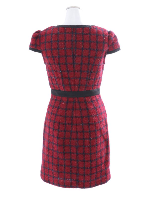 画像22: SALE!ツイードチェックフロントジップミニドレス/ショートスリーブ/谷間見せ/谷間隠し/背中隠し/ミニドレス/キャバドレス 【XS-Mサイズ/1カラー】[HC02] 【SB】dzw (22)
