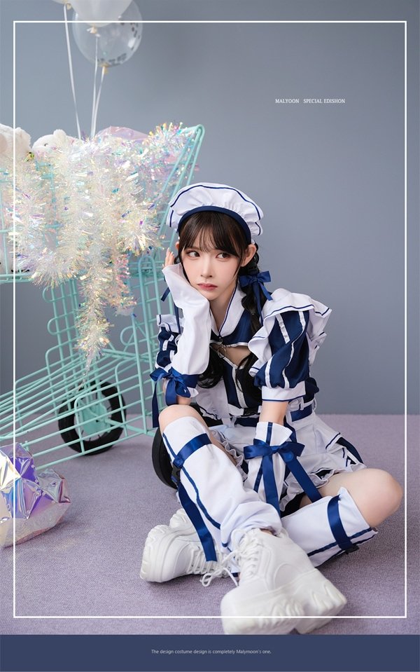 画像21: 【即日発送】アクセントラインハーネスジャージメイド【マリームーン】【ハロウィンコスプレ6点セット】【フリーサイズ/3カラー】[OF04] (21)