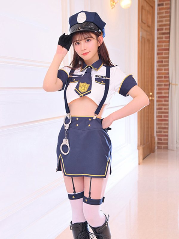 画像1: 【即日発送】犬のおまわりさんコスプレ/タイト【マリームーン】【ハロウィンコスプレ10点セット】【フリーサイズ/1カラー】[HC02] (1)