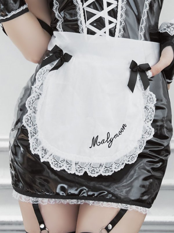 画像10: 【即日発送】 【ハロウィン】編み上げレザーメイド【Malymoon/マリームーン 【コスプレ8点セット】【フリーサイズ/1カラー】[OF04] (10)