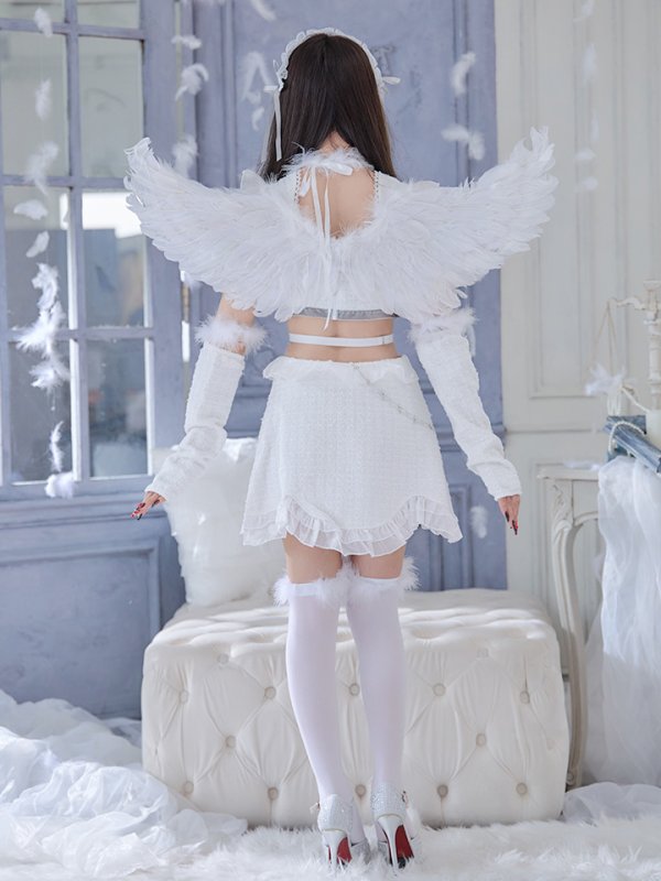 画像8: 【即日発送】【ハロウィン】シュガーホワイトエンジェル【Malymoon/マリームーン】 【コスプレ9点セット】【フリーサイズ/1カラー】[OF04] (8)