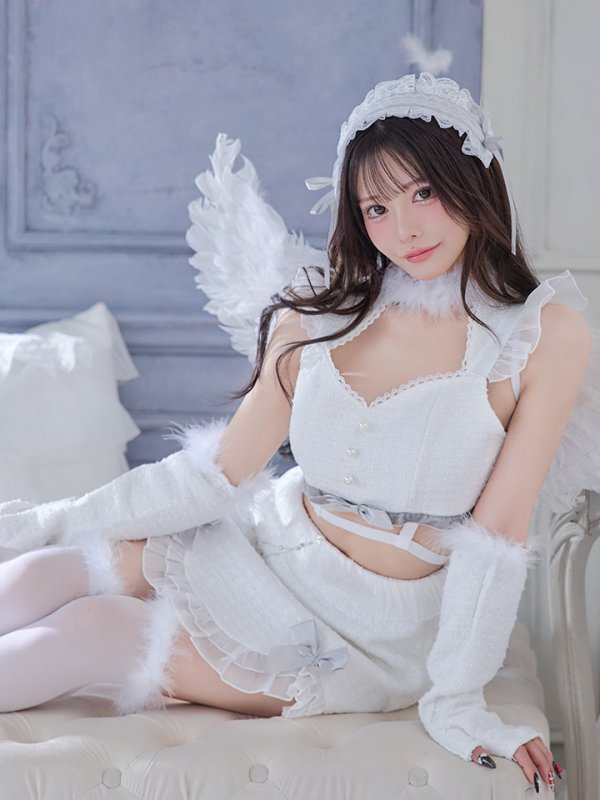 画像3: 【即日発送】【ハロウィン】シュガーホワイトエンジェル【Malymoon/マリームーン】 【コスプレ9点セット】【フリーサイズ/1カラー】[OF04] (3)