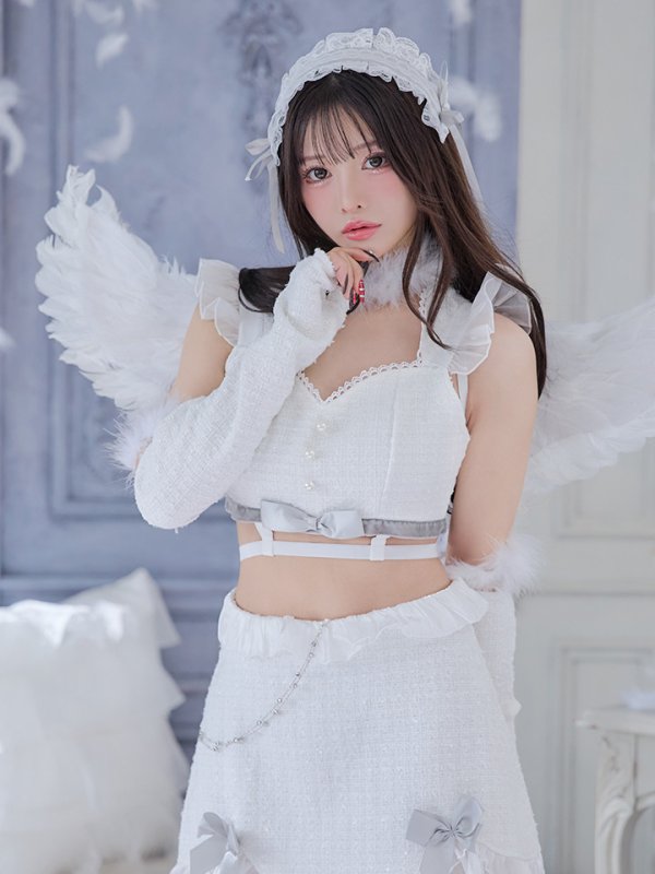 画像6: 【即日発送】【ハロウィン】シュガーホワイトエンジェル【Malymoon/マリームーン】 【コスプレ9点セット】【フリーサイズ/1カラー】[OF04] (6)