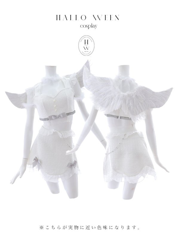 画像11: 【即日発送】【ハロウィン】シュガーホワイトエンジェル【Malymoon/マリームーン】 【コスプレ9点セット】【フリーサイズ/1カラー】[OF04] (11)