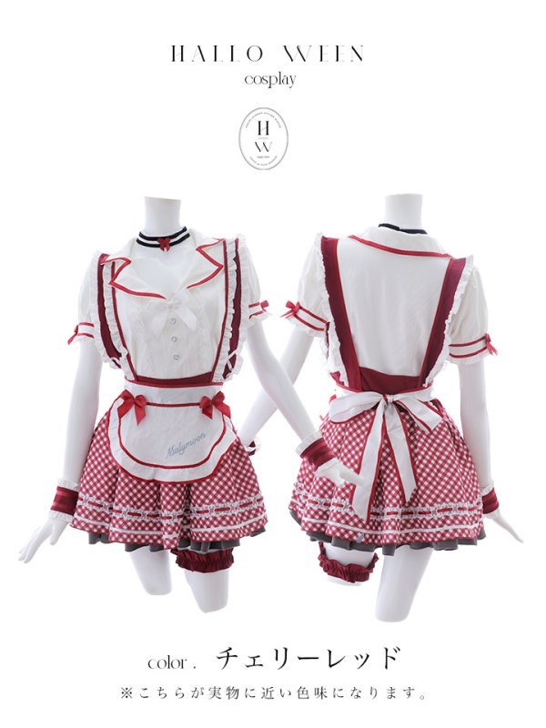 画像5: 【即日発送】【ハロウィン】キャンディポップレトロダイナーウエイトレス【Malymoon/マリームーン】 【コスプレ8点セット】[OF04]【フリーサイズ/2カラー】[OF04] (5)