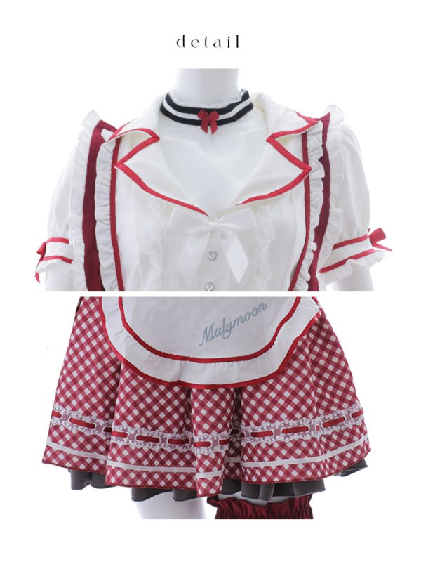 画像6: 【即日発送】【ハロウィン】キャンディポップレトロダイナーウエイトレス【Malymoon/マリームーン】 【コスプレ8点セット】[OF04]【フリーサイズ/2カラー】[OF04] (6)