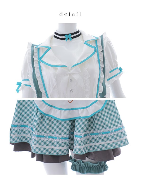 画像2: 【即日発送】【ハロウィン】キャンディポップレトロダイナーウエイトレス【Malymoon/マリームーン】 【コスプレ8点セット】[OF04]【フリーサイズ/2カラー】[OF04] (2)