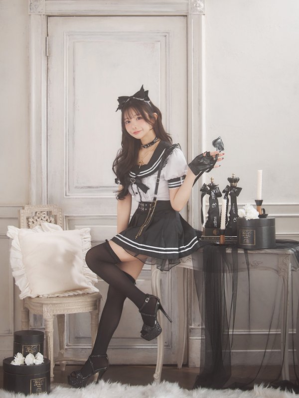 画像5: 【即日発送】【ハロウィン】スイートデビルスクールガール【Malymoon/マリームーン】 【コスプレ7点セット】【フリーサイズ/1カラー】[OF04] (5)