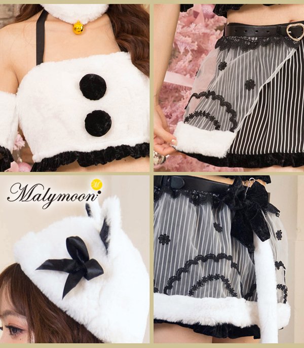 画像11: 【即日発送】【クリスマスコスプレ8点セット】【Malymoon/マリームーン】スノーキャット【フリーサイズ/1カラー】[YMT] (11)