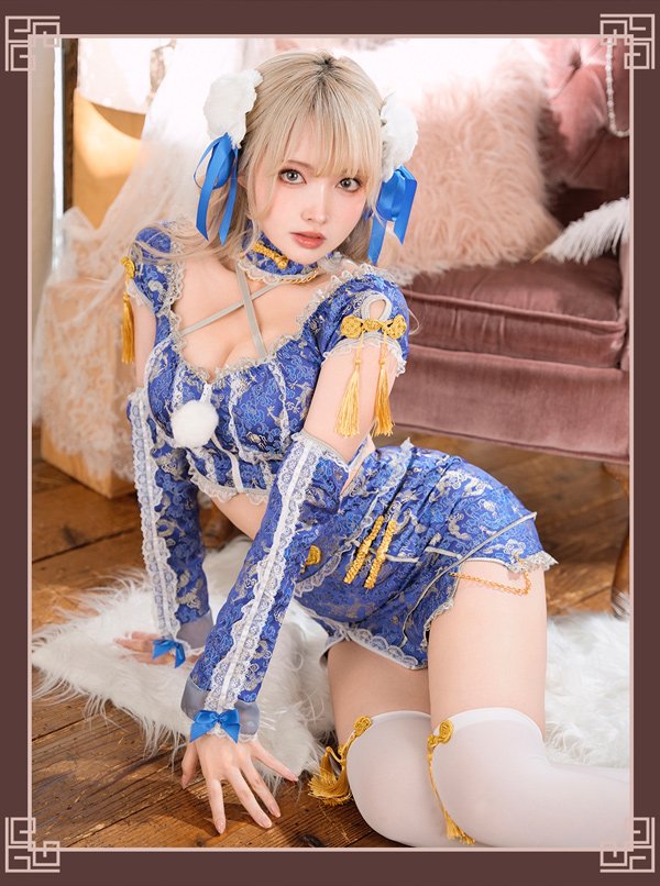 画像9: 【即日発送】ロマンスジッパーチャイナ【マリームーン】【ハロウィンコスプレ6点セット】【フリーサイズ/2カラー】[OF04] (9)