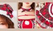 画像10: 【即日発送！】【クリスマスコスプレ8点セット】【Malymoon/マリームーン】ガーリーチェックサンタ【フリーサイズ/1カラー】[OF03] (10)