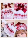 画像9: 【クリスマスコスプレ11点セット】【Malymoon/マリームーン】ホワイトヴェールチェックサンタ【2サイズ/1カラー】【予約/12月上旬発送予定】[HC03] (9)