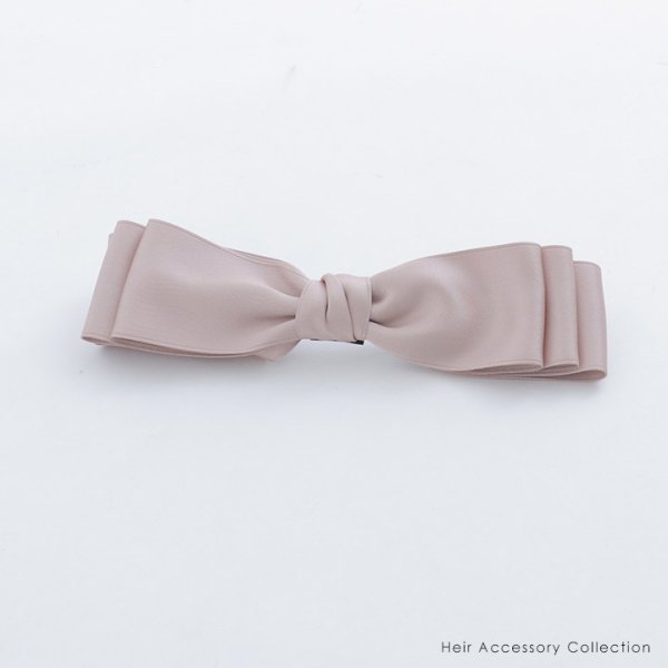 画像2: 【バレッタ】ベージュビッグリボンバレッタ【1カラー】[OF02] (2)