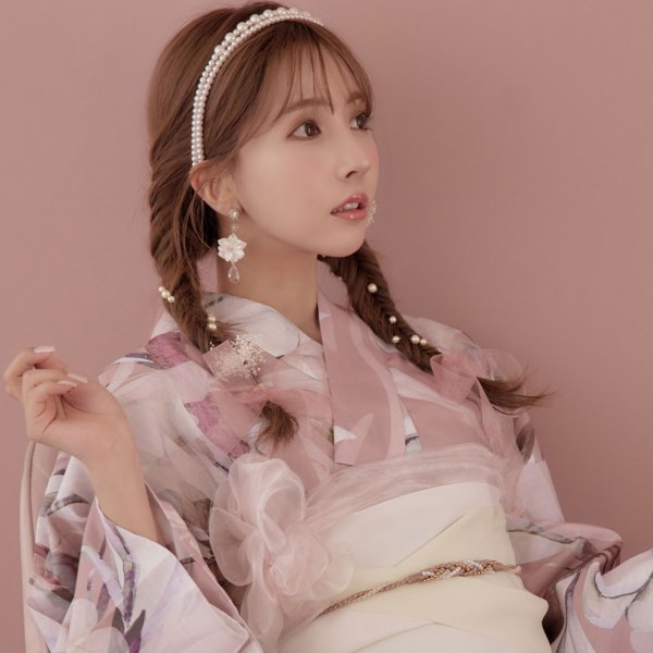 画像3: オーガンジー紐パールセット【2カラー】[HC02] (3)