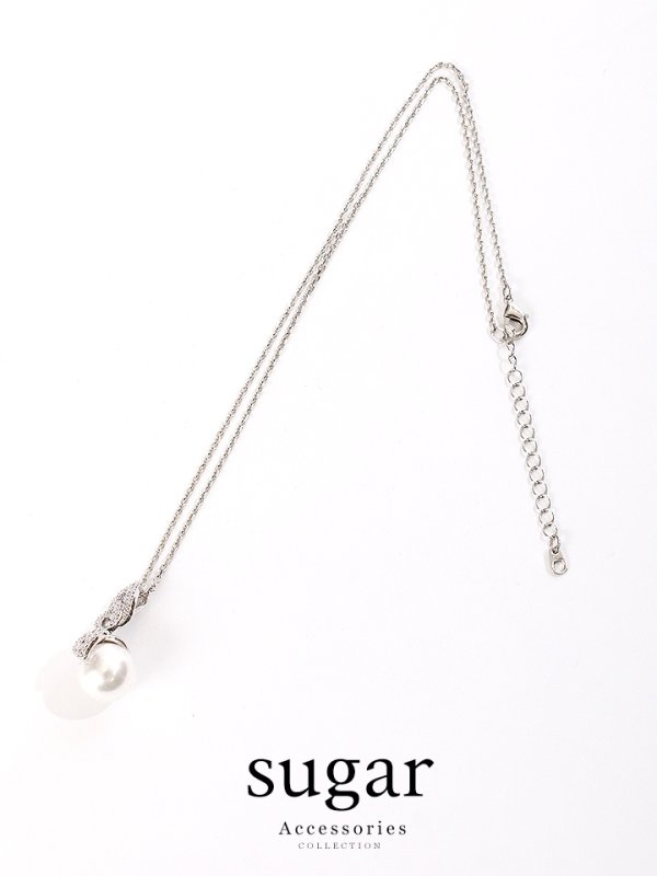 画像6: 【アクセサリー:ネックレス】【ネックレス】【Angel R/エンジェルアール】リーフモチーフパールラグジュアリーラインストーンネックレス【OF02C-U】 (6)