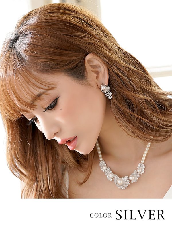 画像8: 【アクセサリー:ネックレス】【Angel R/エンジェルアール】ラグジュアリーストーンネックレス&ピアスセット【OF02C-U】 (8)