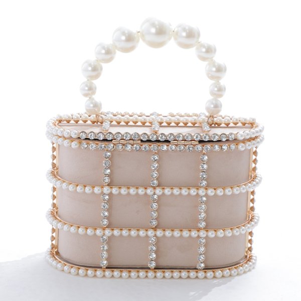 画像7: ラインストーン/パールボックスバッグ【Fサイズ/1カラー】[OF03] (7)