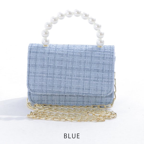 画像2: ツイード/パール/ハンドバック【バッグ】【Fサイズ/3カラー】[OF04] (2)