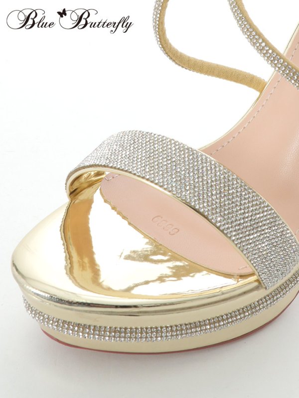 画像27: 【COMEX】 3color/ 12cmヒール/ ビジュー/ オープントゥ/ ハイヒール/ ストラップサンダル[OF02] (27)