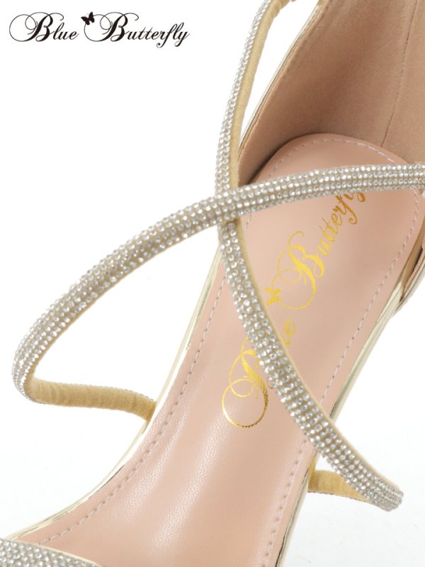 画像28: 【COMEX】 3color/ 12cmヒール/ ビジュー/ オープントゥ/ ハイヒール/ ストラップサンダル[OF02] (28)