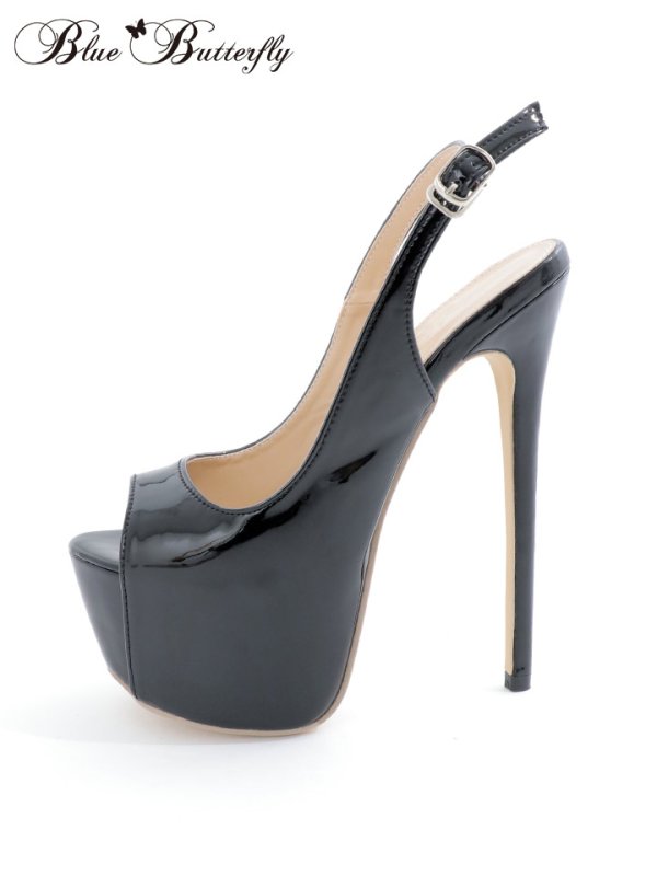 画像7: 【COMEX】 2color/ 16cmヒール/ オープントゥ/ 厚底/ エナメル/ ハイヒール/ サンダル[OF02] (7)