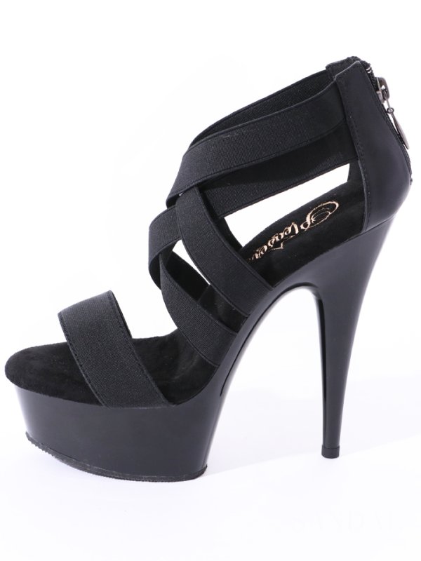 画像5: クロスデザインラバーサンダル/厚底/ストラップ/プラットフォームサンダル【6-9サイズ/1カラー】[OF02] DELIGHT-669 (5)