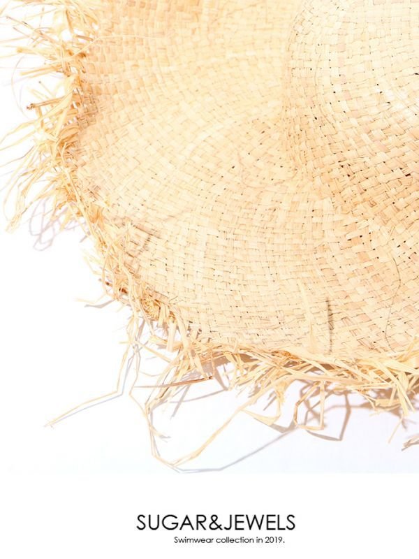 画像3: 【即日発送】【水着小物：帽子】麦わらフリンジストローハット [YMT] (3)