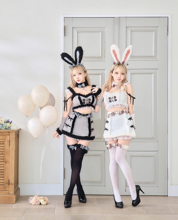 画像7: 【即日発送】【ハロウィンコスプレ9点セット】メルトニットバニーファーセットアップ【Malymoon/マリームーン】[HC03] (7)