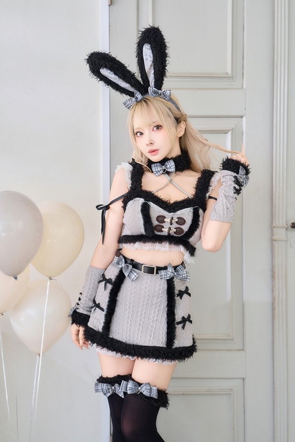 画像5: 【即日発送】【ハロウィンコスプレ9点セット】メルトニットバニーファーセットアップ【Malymoon/マリームーン】[HC03] (5)