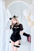 画像3: 【即日発送】【ハロウィンコスプレ9点セット】ベルベットキャットレオタード【Malymoon/マリームーン】	[HC03] (3)