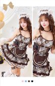 画像4: 【即日発送】ハニーベアチェックメイド【Malymoon/マリームーン】【ハロウィンコスプレ13点セット】【フリーサイズ/ワンカラー】[HC03] (4)