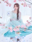 画像9: 【即日発送】【送料無料！】【ハロウィン】アイスブルー刺繍ロングシフォン漢服セット/天女/織姫【コスプレ3点SET】【Fサイズ】[OF04] (9)