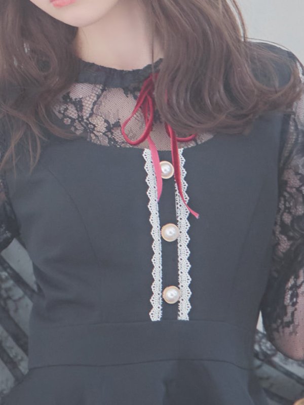 画像19: 【SALE!!】【即日発送】【ハロウィン】 レースブラックキャット 【コスプレ2点セット】【S-XLサイズ/1カラー】[OF01] (19)