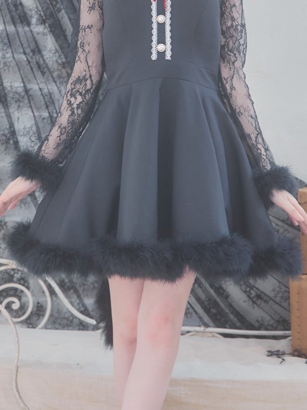 画像20: 【SALE!!】【即日発送】【ハロウィン】 レースブラックキャット 【コスプレ2点セット】【S-XLサイズ/1カラー】[OF01] (20)