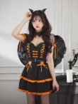 画像10: 【ハロウィン】レースアップデビルスカートセットアップ 【コスプレ6点セット】[YMT-H] (10)